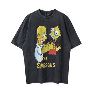Purey The Simpsons Cartoon Print Short Sleeves